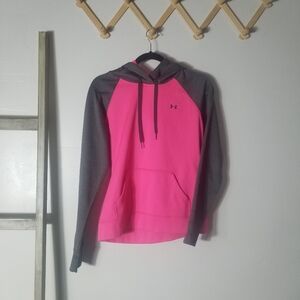 UNDER ARMOUR WOMEN'S PINK AND GRAY HOODIE SIZE SMALL